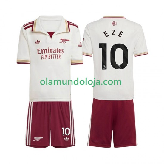 Camisola Arsenal Eberechi Eze 10 Criança Equipamento Terceiro 2025-2026 Manga Curta